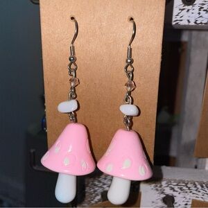 Pink Mushy Earrings!